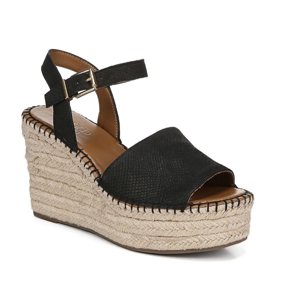 XSOLDx Franco Sarto Takara Wedge Sandal Black - Main Image